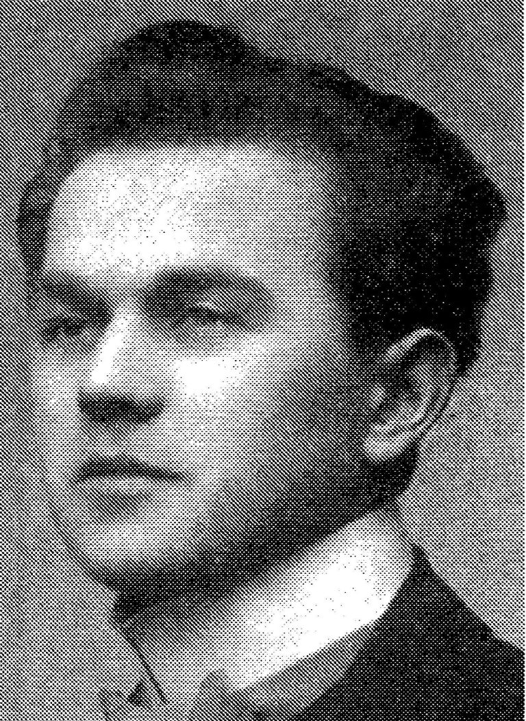 Ziarnisty czarno-biały portret Telesfora Besserta – widoczna tylko górna część głowy powstańca wielkopolskiego.